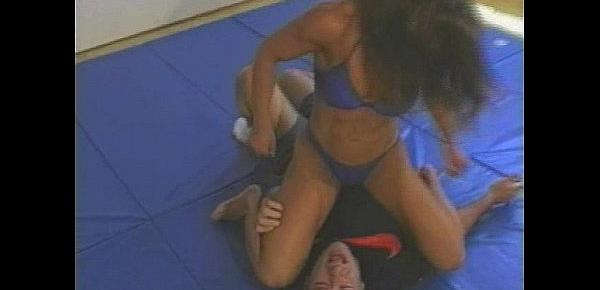  Mixed Wrestling with Fitness Model Charlene Rink part 4